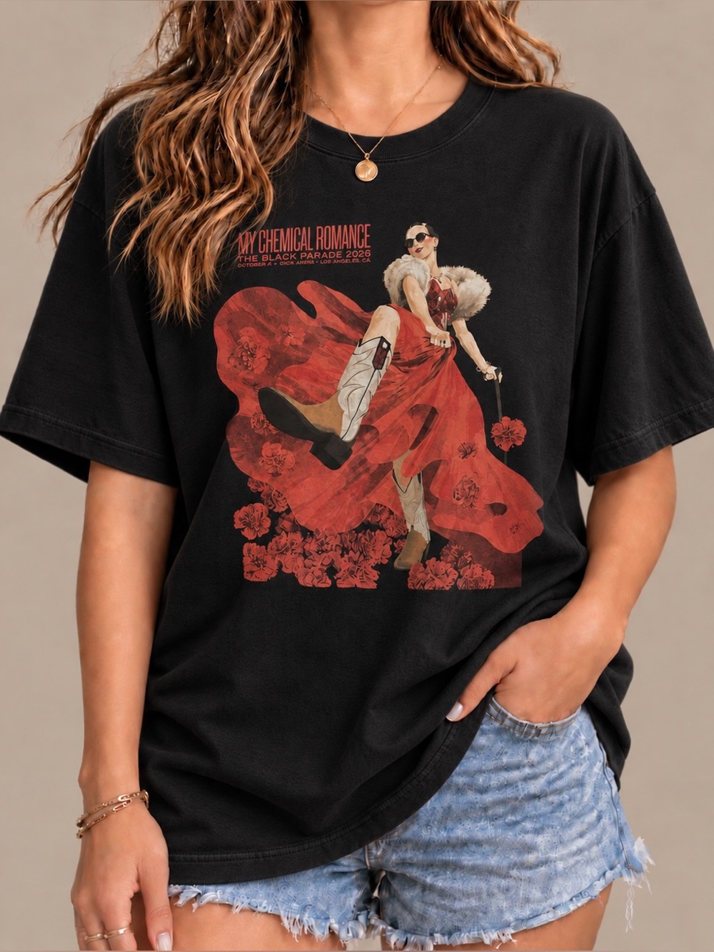 My Chemical Romance Black Parade 2026 Tour Emo Statement Womens Concert Tee